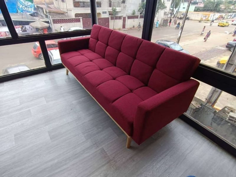 Raymond canape lit Rouge 206 x 106 x 86 cm