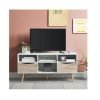 Monteno meuble tv contemporain blanc chêne – l 117 cm