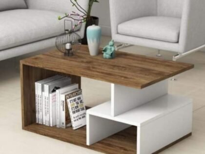 Tima table basse beige/blanc