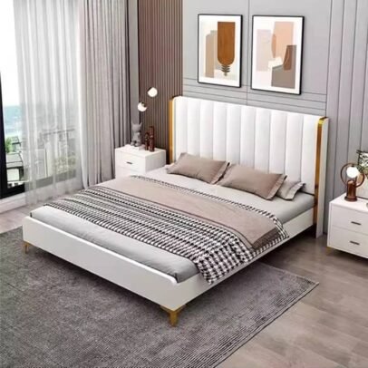 Khairy Lit Blanc/Doré 180/200cm