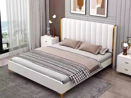 Khairy Lit Blanc/Doré 180/200cm