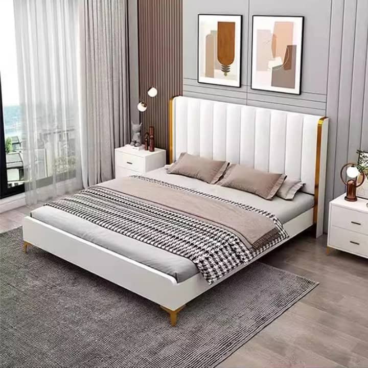 Khairy Lit Blanc/Doré 180/200cm