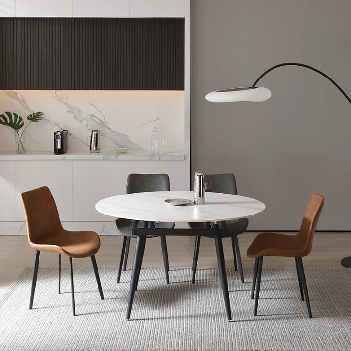 Table à manger ronde avec 4 chaises