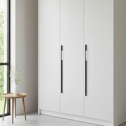 Eva Armoire blanche/noire 3 portes
