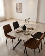 Table à manger rectangulaire avec 4 chaises