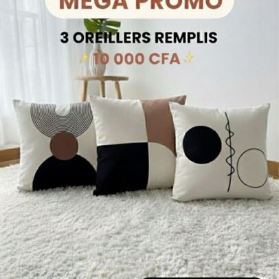 Lot de 3 oreillers déjà remplis