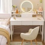 Coiffeuse avec miroir led