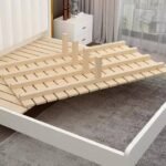 Khairy Lit Blanc/Doré 180*200 cm Avec Deux Tables De Chevet – Image 4