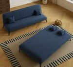 Canapé-lit 3 places Bleu – Image 3