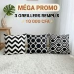Lot de 3 oreillers déjà remplis