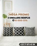 Lot de 3 oreillers déjà remplis – Image 3