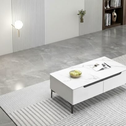 Aurora Table basse blanche 120 cm