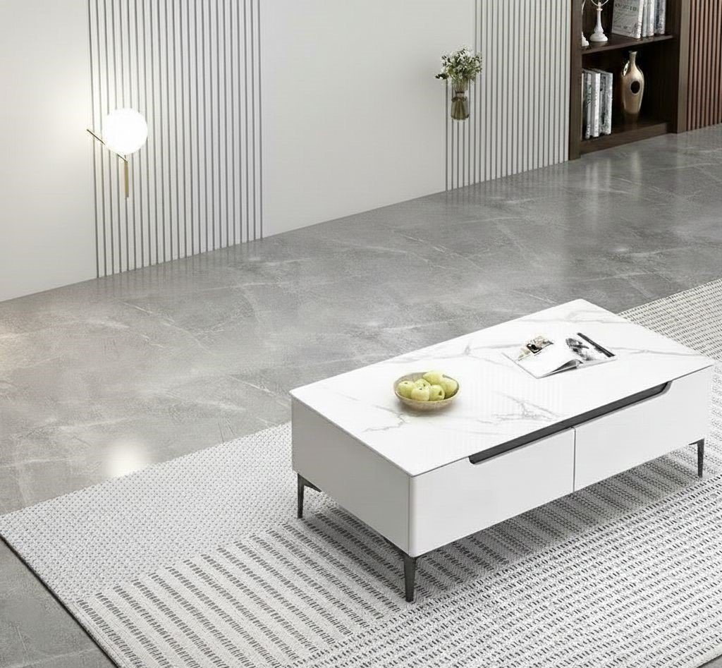 Aurora Table basse blanche 120 cm