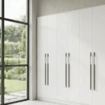 Armoire 6 Battants Blanc/Noir
