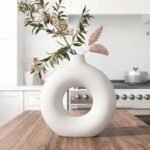 Vase Donut En Plastique Blanche – Image 2