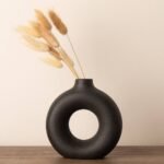 Vase Donut En Plastique Noire – Image 2